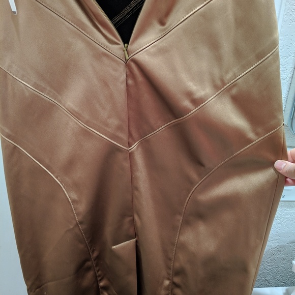 Bebe gold sheath satin dress - Picture 4 of 7